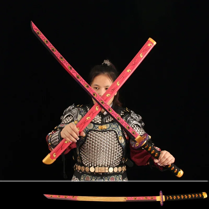104cm Kokushibo Nichirin Blade Demon Slayer Anime Weapon Sword Model Wooden Samurai Sword Royal Katana for Cosplay Toys for Boys 3
