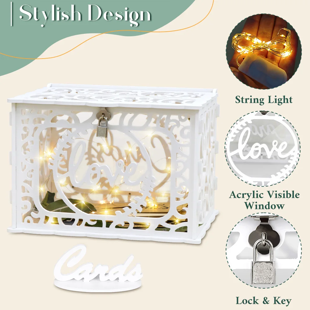 Wooden Gift Card Boxes Wedding Place Cards OurWarm Urn Wedding Card Box PVC Money Box