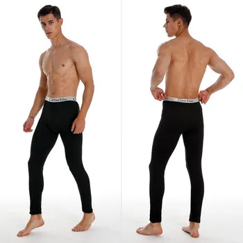 Winter Men Thermal Underwear Pants High Elastic Thermal Tights Leggings Warm Sleepwear Fleece Inner Wear Underpants Man Clothin