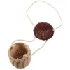 Acorn Shape Mini Rattan Woven Basket Kids Crossbody Bag Storage Baskets Handbag Shoulder Bag Purse Mini Cross Body Bag Home 4