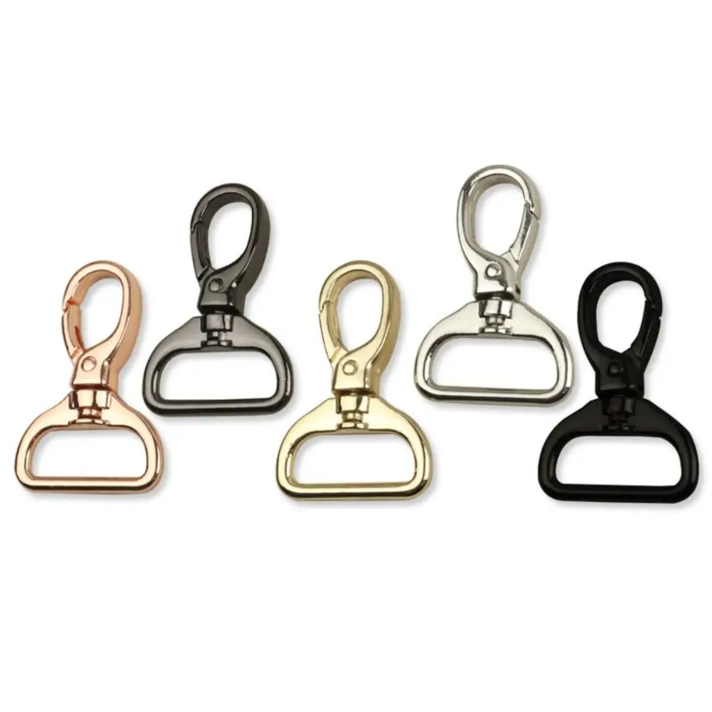 

5 Colors Metal Snap Hook New Rotating Luggage Hardware Accessories Belt Keychain 16*49.5mm Pet Leash Hooks Leather Strap