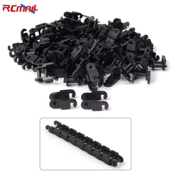 Enhanced Building Blocks Chain Link Bricks for Creative Engineering Projects (200pcs Black)