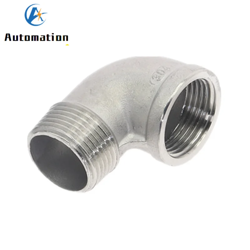 BSPT 1/8" 1/4" 3/8" 1/2" 3/4" Stainless Steel SS304 Female x Male Fuel Street 90 Elbow Threaded Pipe Fittings for Water Gas Oil pipe fitting hose pipe fitting