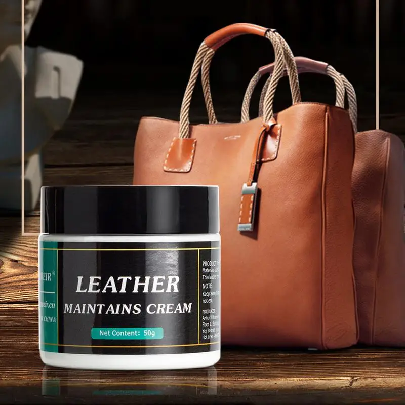 Leather Care Cream Furniture Car Seat Shoes Boots Bag Refurbishing Agent Leather Recolour Balm Repair Paste Filler Cream 50g