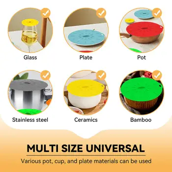 5pcs Silicone Universal Bowl Covers 3