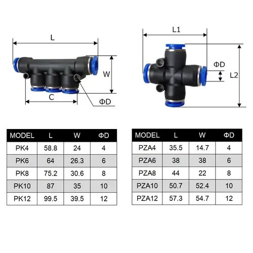 1PCS Pneumatic Fitting Pipe Connector Tube Air Quick Fittings Water Push In Hose Couping 4mm 6mm 8mm 10mm 12mm 14mm PU PY PK - Image 4