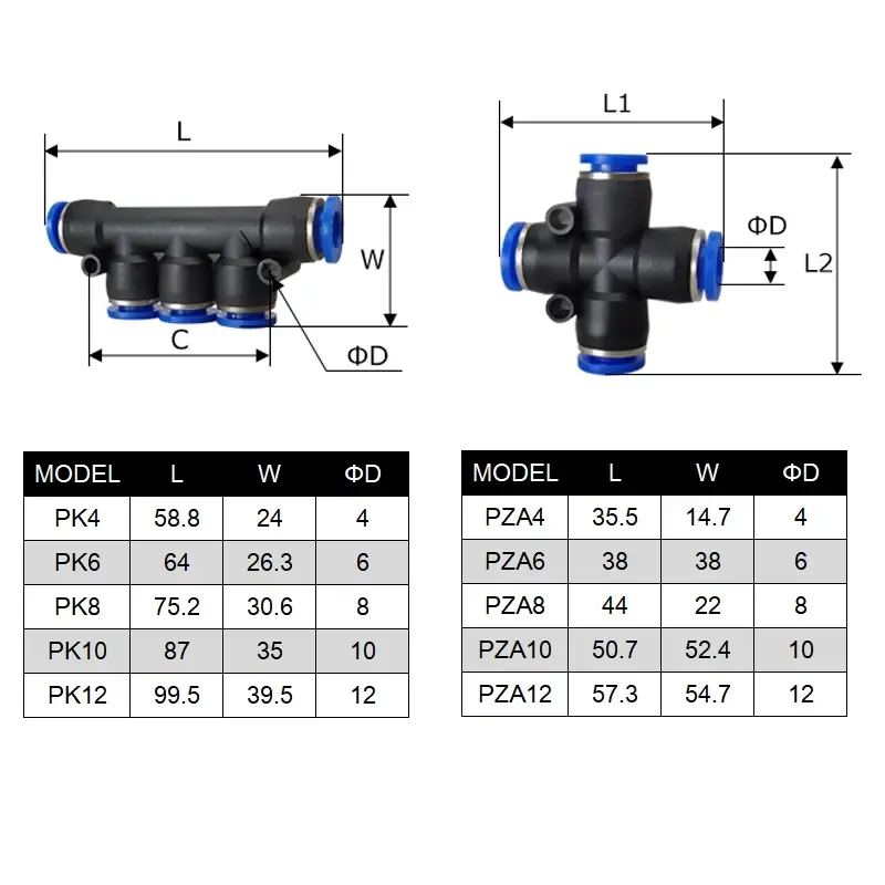 1PCS Pneumatic Fitting Pipe Connector Tube Air Quick Fittings Water Push In Hose Couping 4mm 6mm 8mm 10mm 12mm 14mm PU PY PK - Image 4