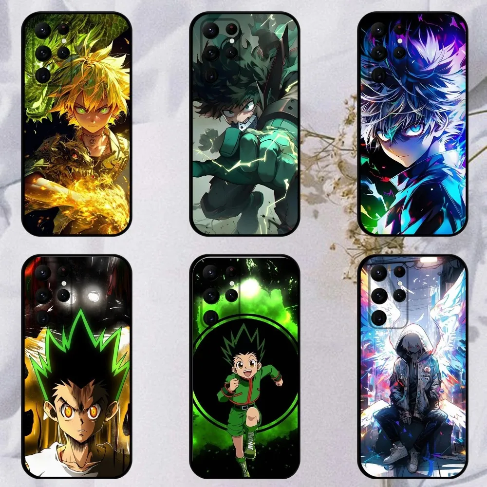 Anime Hunters X Hunters Custodia Per Telefono Per Samsung S23,23,22,30,21,10,9,Note20 Ultra,Lite,Ultra,5G,Plus,Fe, Custodia Morbida Nera
