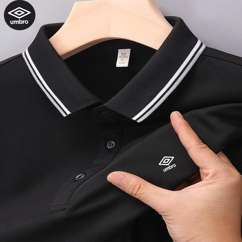 2025 Umbro High End Embroidered Polo Shirt Men's Summer High Quality Business Leisure Outdoor Sports Short Sleeved T-shirt 5