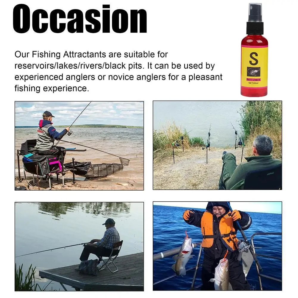 60ml Fishing Baits Attractants Lures Liquid Attractant Natural Scent Drag For Sea River Freshwater Fish Effective Attract 6