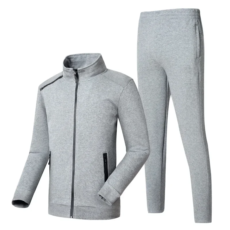 Men's Sets Spring and Autumn Leisure Sports Suit Men's Middle-aged Sports Suit Fashion Stand-up Collar Leisure Sports Suit