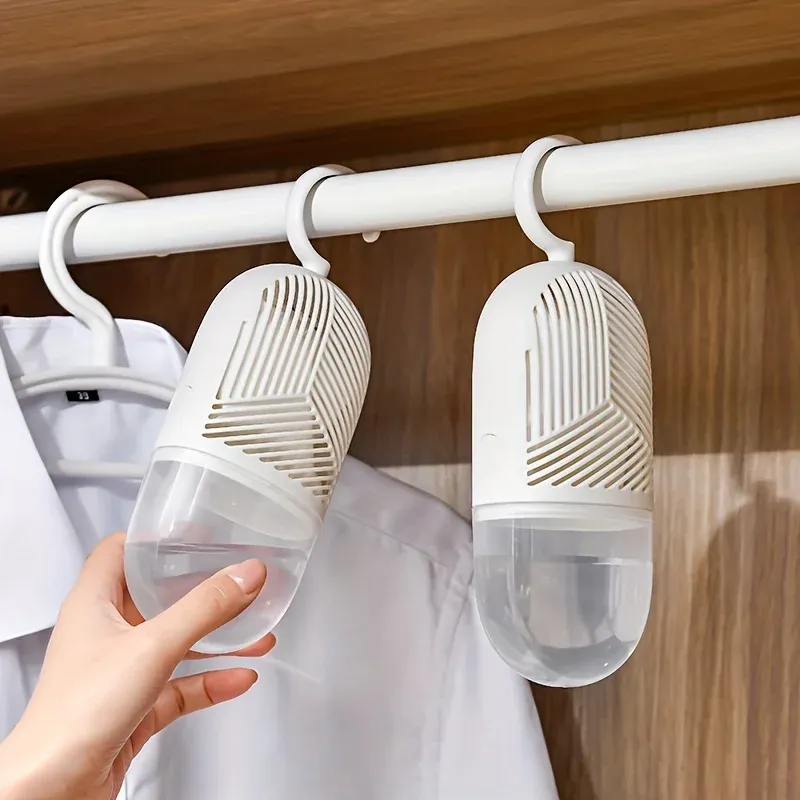 Powerful Easy-Hang Wardrobe Dehumidifier - Effective Moisture Absorber & Air Freshener for Closet and Cabinet Protection