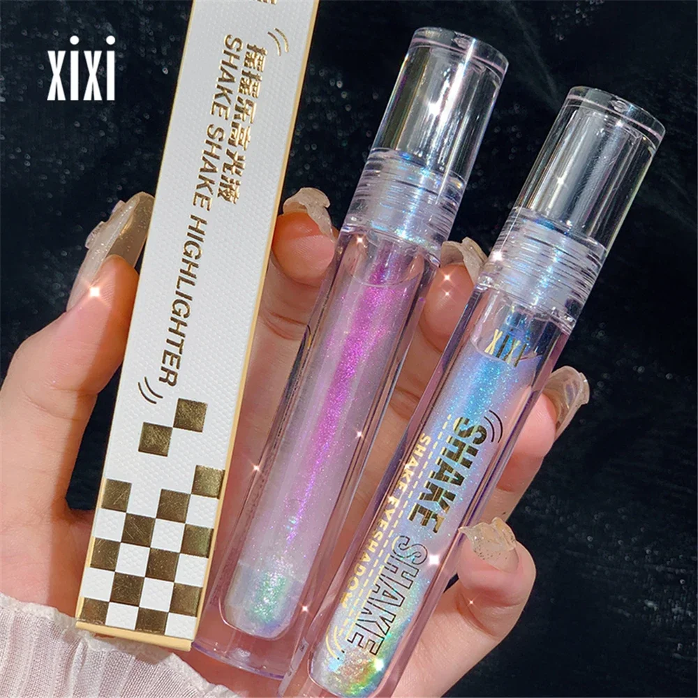 Glitter Highlighter Liquid Eye Shadow Eyeliner Durable Waterproof Pearl Shiny Shake Liquid High Gloss Brighten Silkworm Makeup Liquid Eyeliner Liquid Eyeshadow Eyeshadow Eyeliner