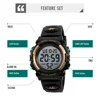 Skmei 1266 Timing Digital Children's Watch Boys and Girls' Alarm Clock 5Bar Waterproof Children's LED Watches 1258 1689 1999 5