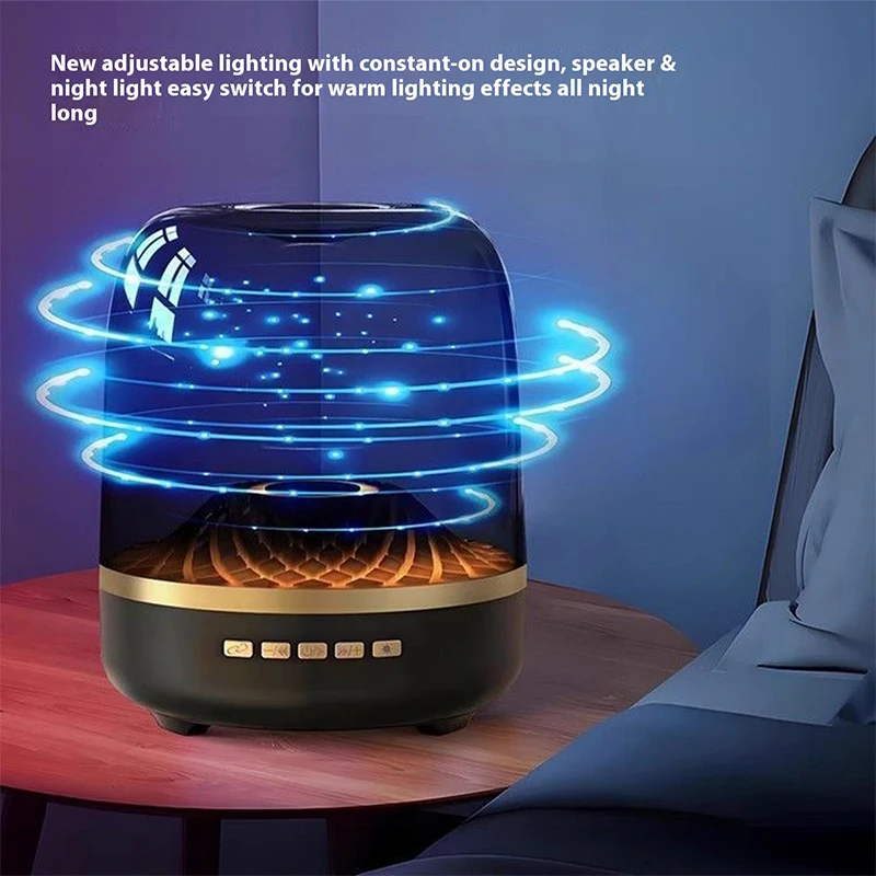 Portable Stereo Music LED Subwoofer Outdoor Powerful Wireless FM Radio Bluetooth Speaker_voghion.com