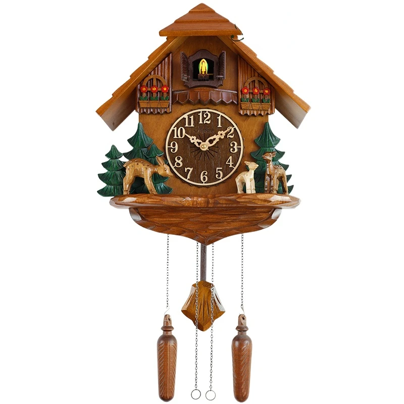 PersonalizedCuckooClockSilentMovementWoodenWallClocksEuropean