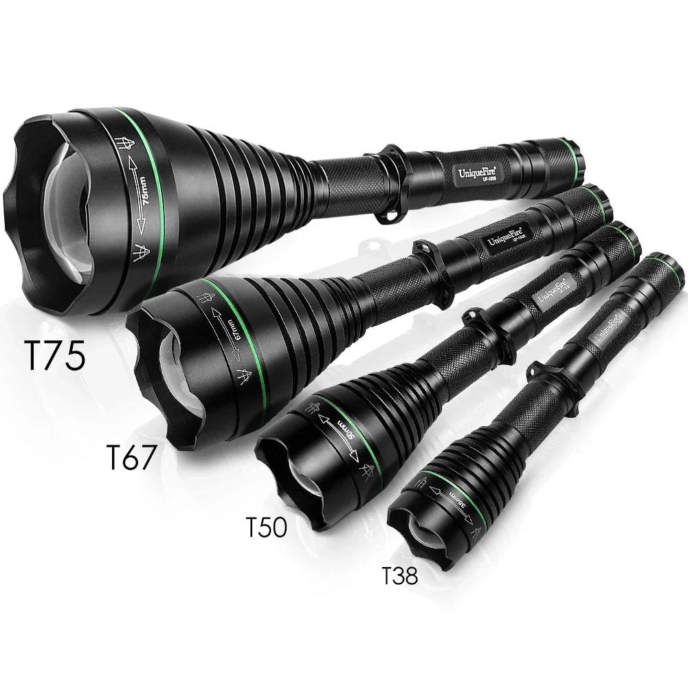 

UniqueFire 1508 T38 T50 T67 T75 IR 850NM 5W LED Hunting Flashlight 3 Mode Zoom Night Vision Torch + Rat Tail Mount + USB Charger