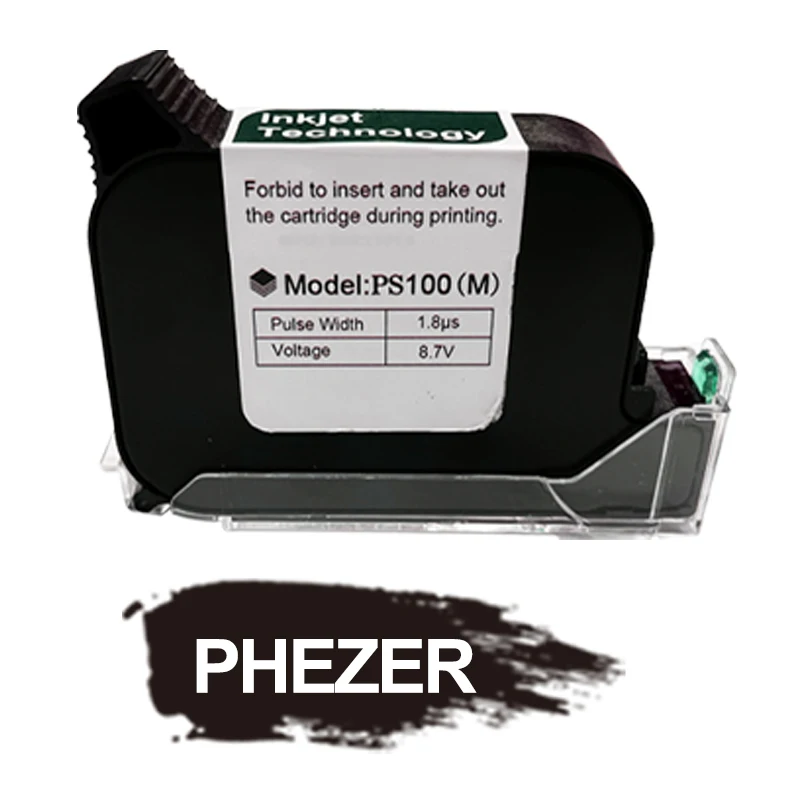12.7mm Red/Blue/White/Yellow/Green/Black Color Ink Cartridge Handheld Inkjet Pri