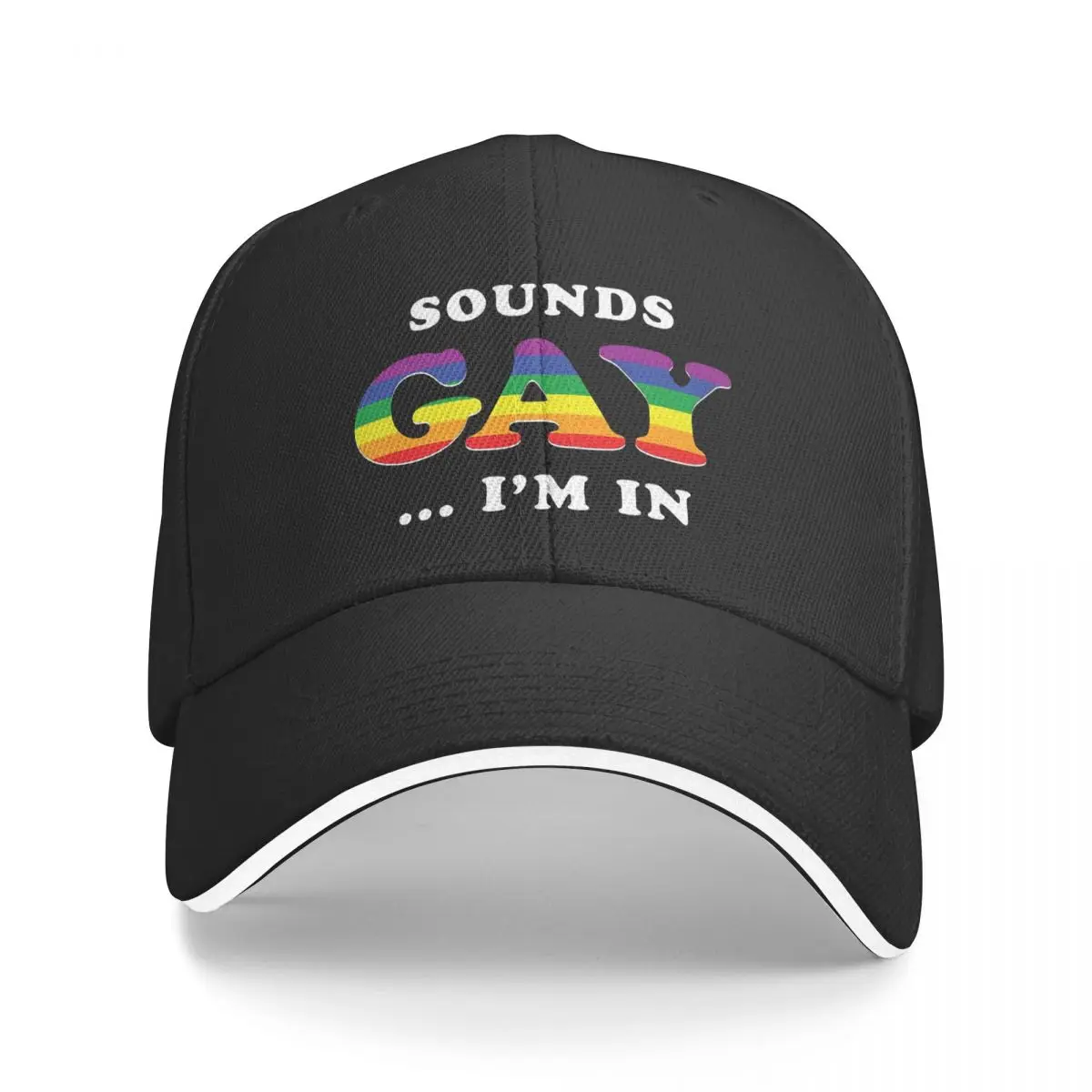 

Sounds Gay I'm In Pride LGBT Gay Love Washed Men's Baseball Cap Cycling Trucker Snapback Caps Dad Hat Golf Hats