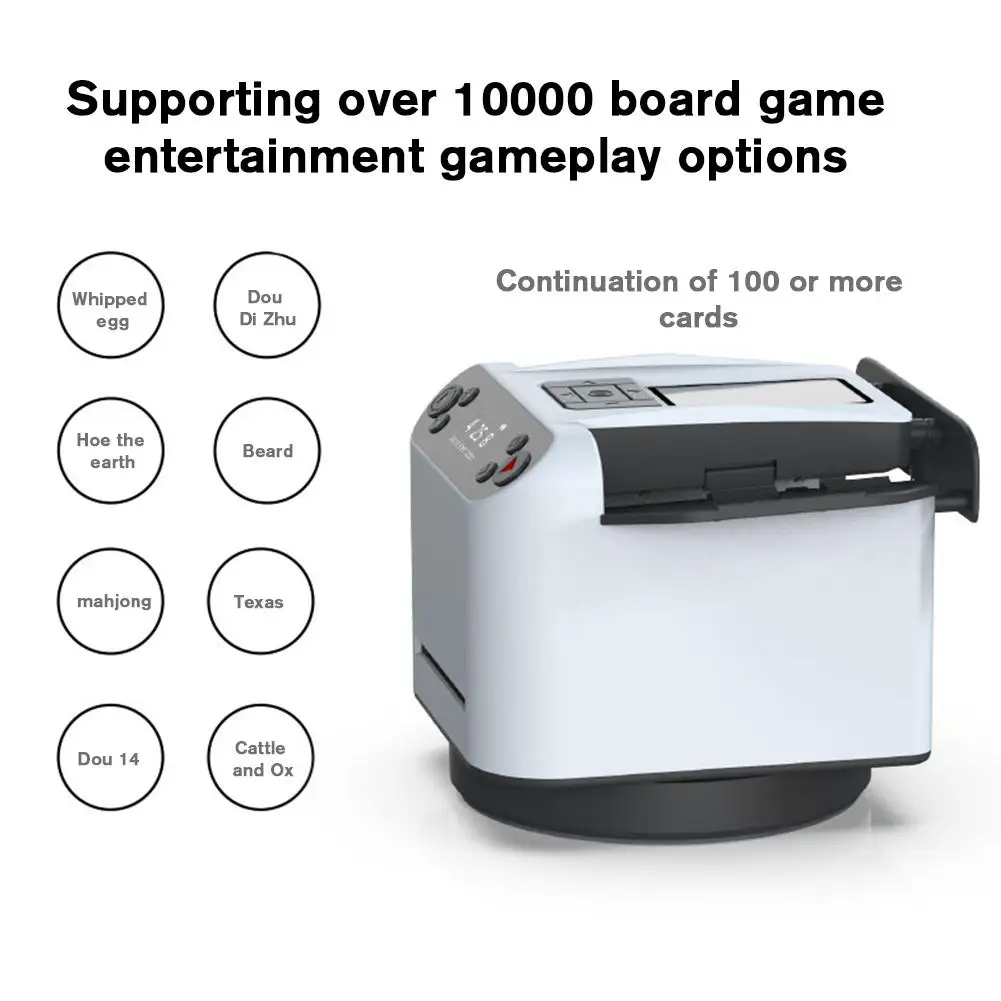 Automatic Card Dealer With 360° Rotation - Fast Poker Card Distributor For 1-8 Players