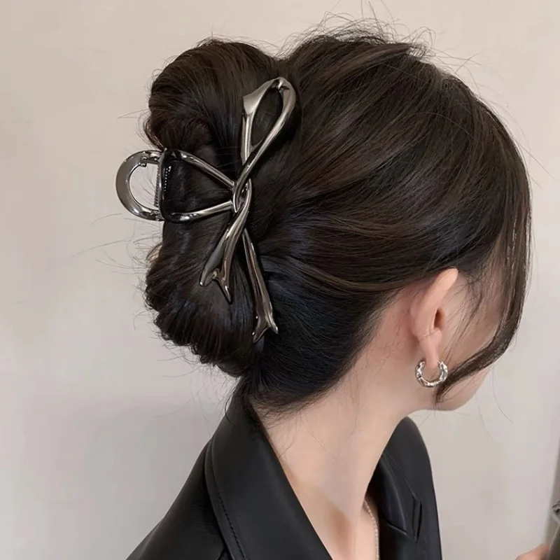 Elegant Bow Metal Hair Claw Clip 1