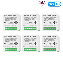 Enhanced WiFi Smart Switch with Energy Monitoring and Voice Control Integration - Smart Switch (6pcs No Power Meter)