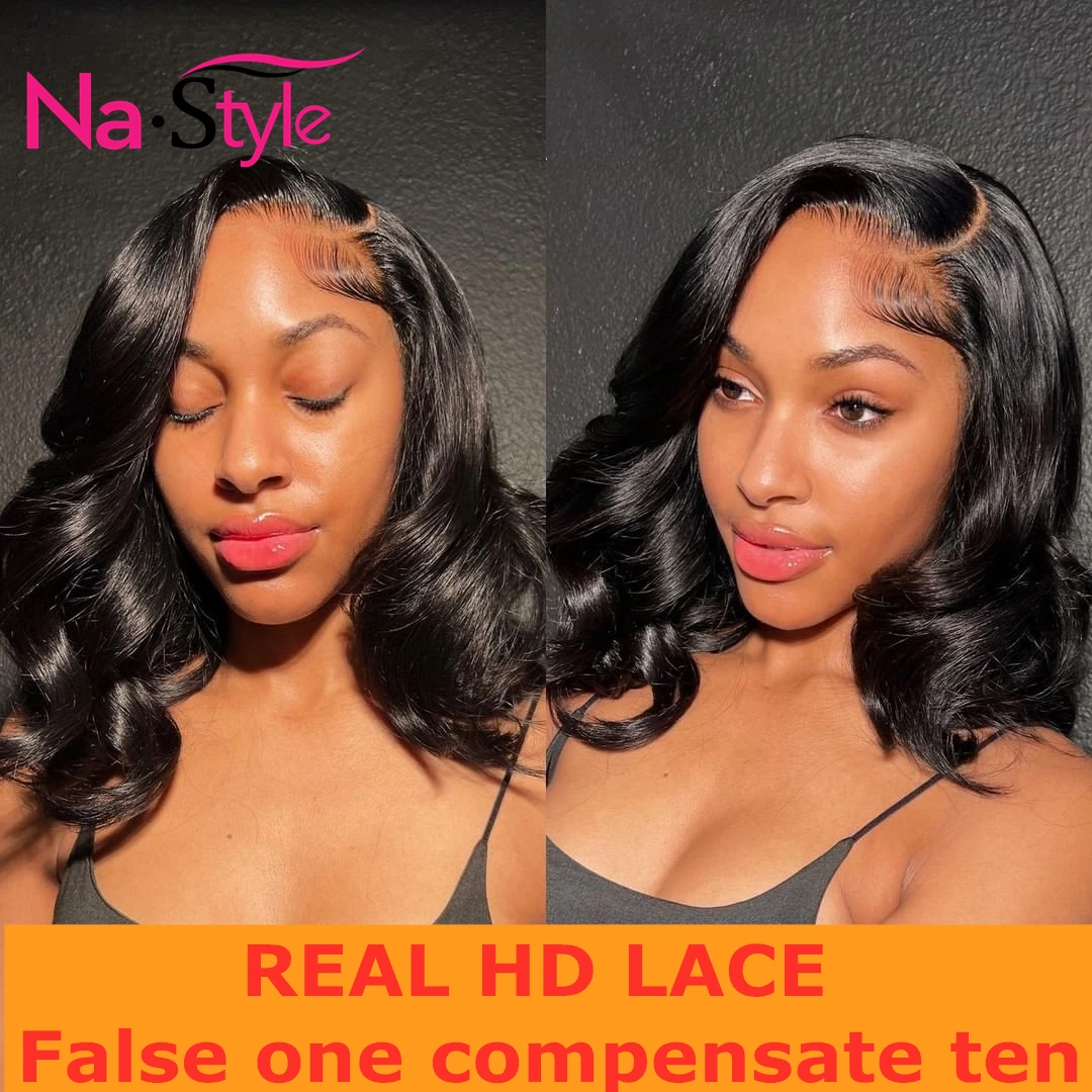 

Real HD Lace Frontal Wigs Short Bob Wig Blunt Cut Water Wave Bob 13x4 HD Lace Frontal Human Hair Wigs 5X5 HD Lace SKINLIKE Wig