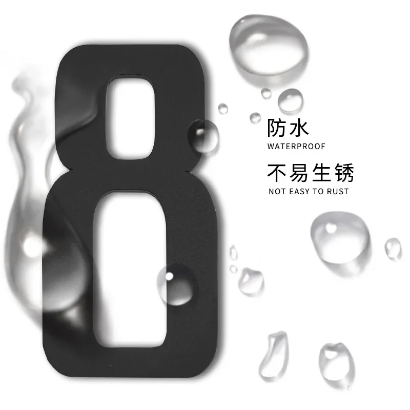 5/6 Inch Stainless Steel Number 12.7/15.2 Cm Self Adhesive Numbers Address Sign #0-9 Letters Big Modern Door Plates Home house number signs door signs house numbers number plate