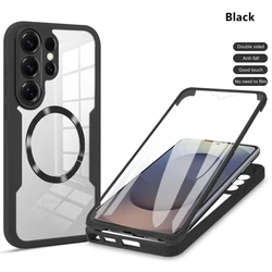 Transparent 360 - Degree Protective Phone Cover with MagSafe Compatibility - Galaxy S23 Ultra (BK)