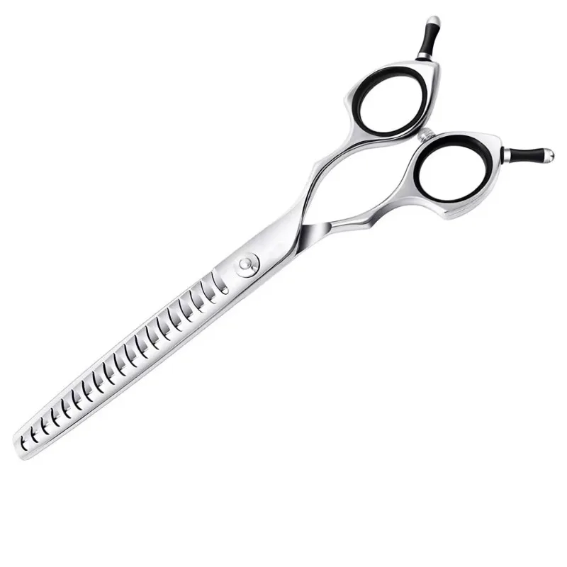7-Inch 18-Tooth Straight Pet Grooming Chunker Blender Shears  440C Steel