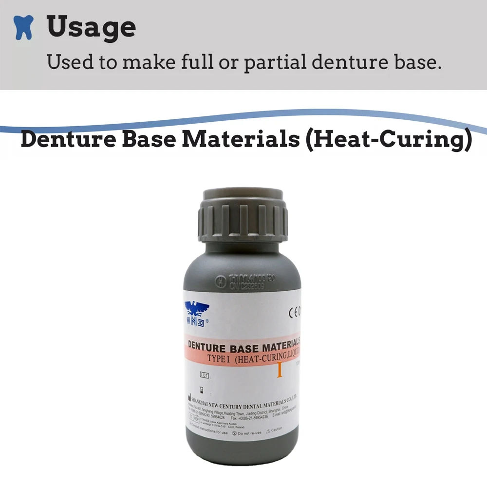 Heat Cured Denture Base Materials SND 100ml Dental Monomer Acrylic