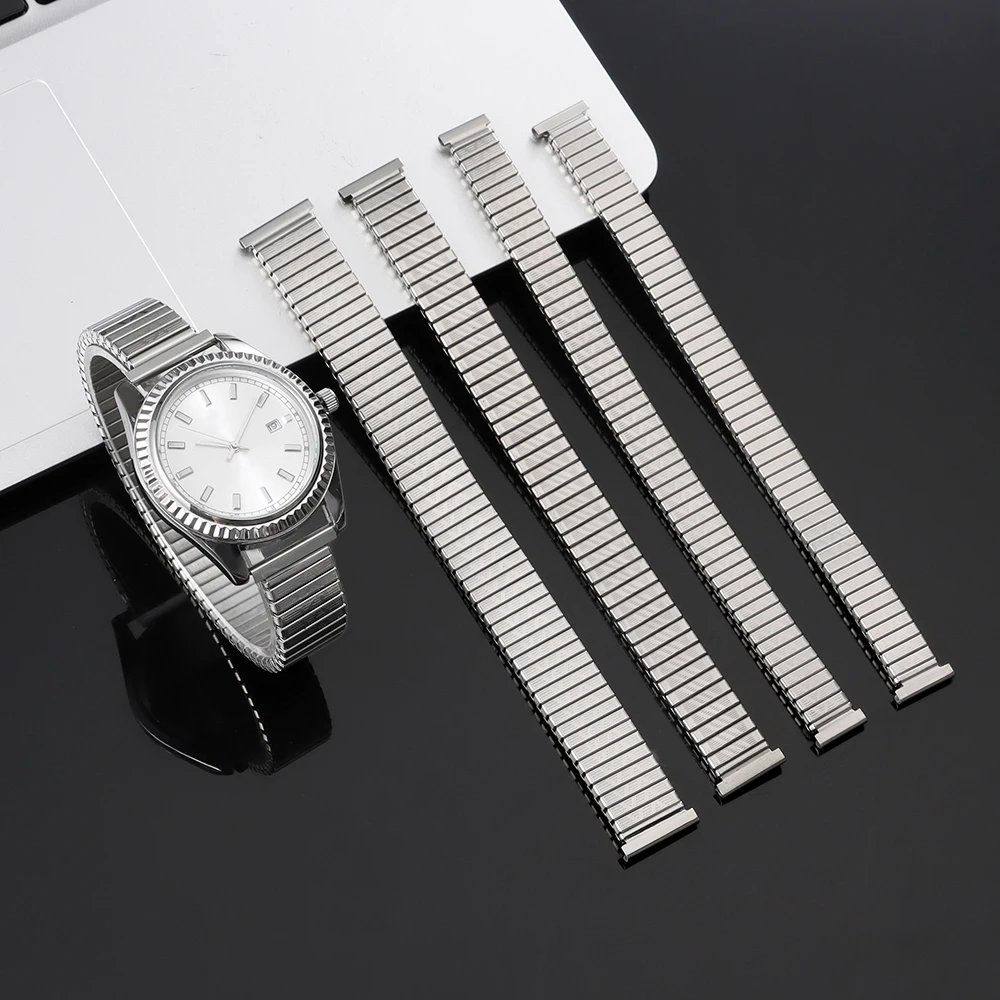 Universal Stainless Steel Elastic Stretch Watchband Replacement Bracelet