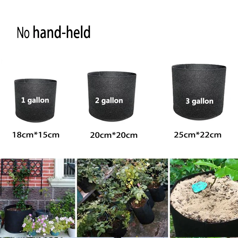 

1 2 3 Gallon Plant Grow Bags Garden Tools Fabric Pot Jardim Home Gardening Flowers Plant Growing Grow