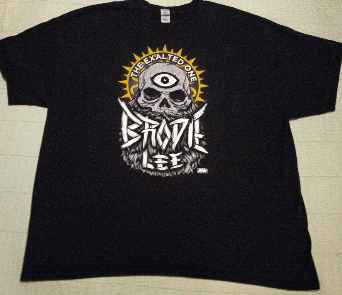 Maglietta Da Uomo 2Xl Black Aew Wrestling The Exalted One Brodie Lee Graphic T Shirt Maniche Lunghe O Corte