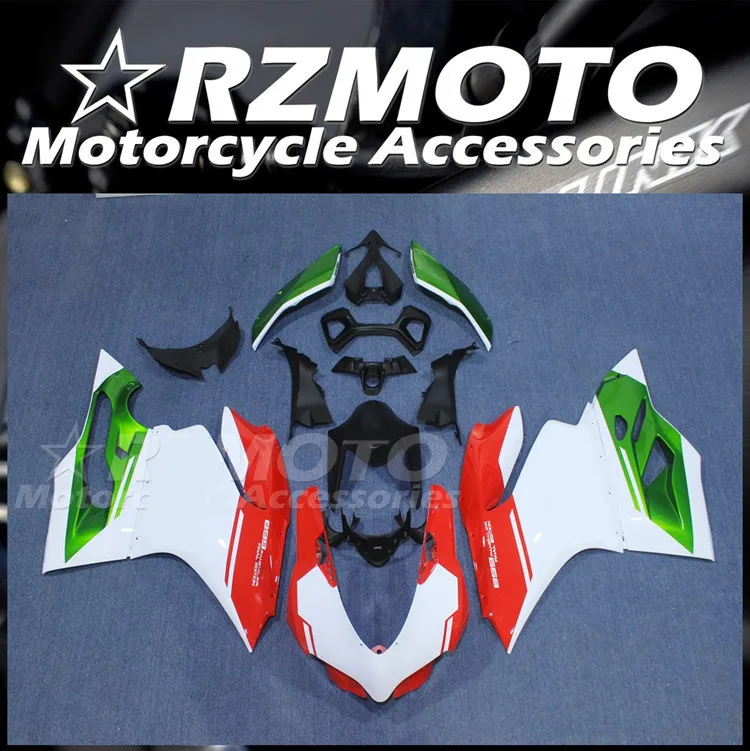 

4Gifts New ABS Motorcycle Fairings Kit Fit For Ducati 899 1199 Panigale s 2012 2013 2014 12 13 14 Bodywork Set Cool Red Green
