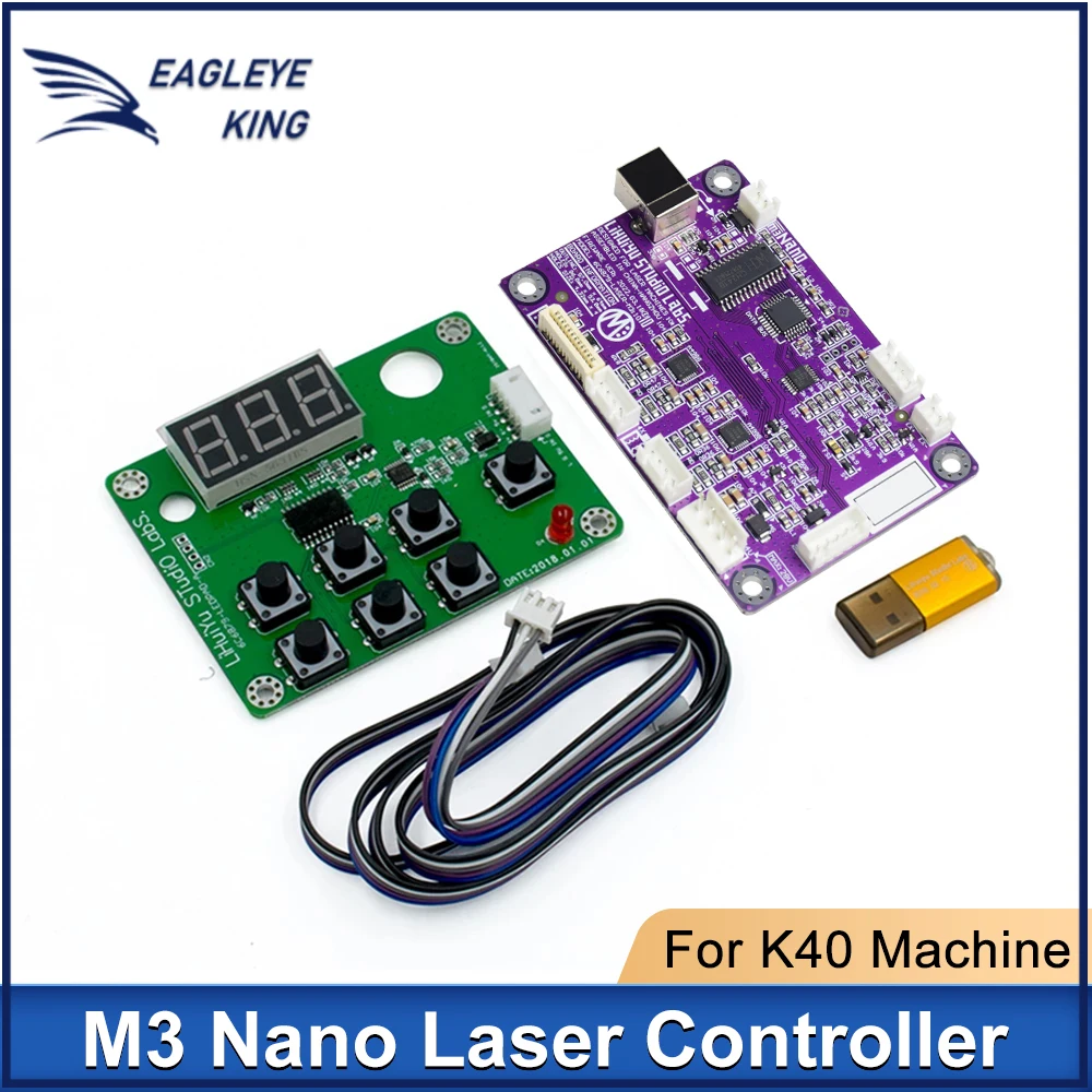 K40 Series Lihuiyu M3 Nano Laser Controller Scheda Madre + Pannello Di Controllo Dongle B System Engraver Cutter Fai Da Te 3020 3040