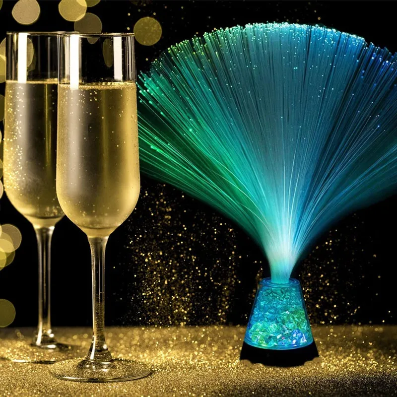 Colorful Fiber Optic Lamp LED Starlight Atmosphere Light Color Changing Crystal Night Light Wedding Party Christmas Decor Lamp