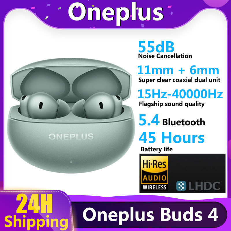 Original OnePlus Buds 4 True Wireless AI Call Noise cancelling Earphones 55dB Long Range IP55 Waterproof Portable Earbuds 5.4