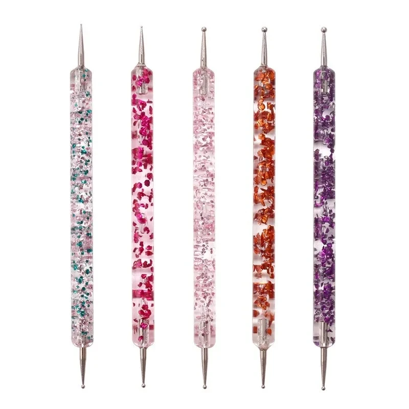 Nail Art Brush Manicure Brush with Nail Liner Brush and Nail Dot Pencil