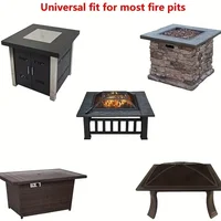 Fire pit cover Rectangular outdoor fire table cover Rectangular heavy duty waterproof patio propane gas fire pit cover 2