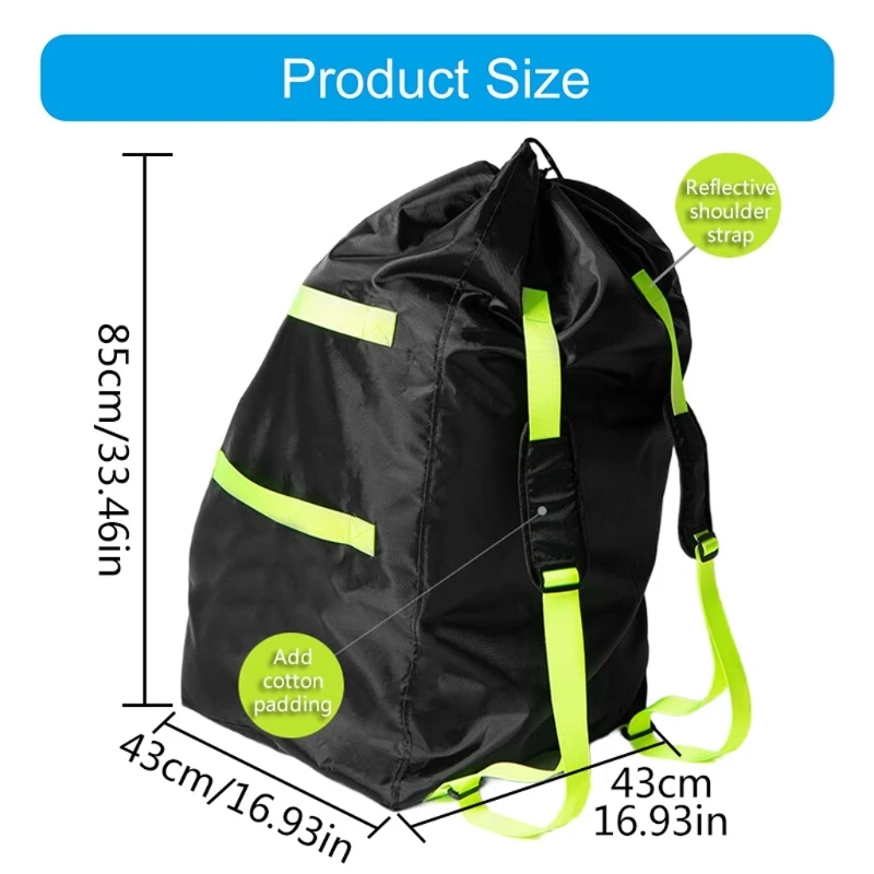 Foldable Airport Check Backpack Ergonomic Car Seats Bag Watertight Seats Travel Bag Cloth for Booster A2UB
