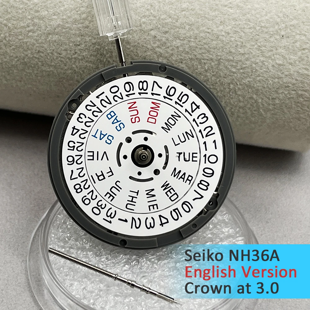 Original Seiko Movement Nh36/nh36a Automatic Mechanical Watch Mechanism  English-english Version White Date/day Wheel 24 Jewels - Repair Tools &  Kits - AliExpress