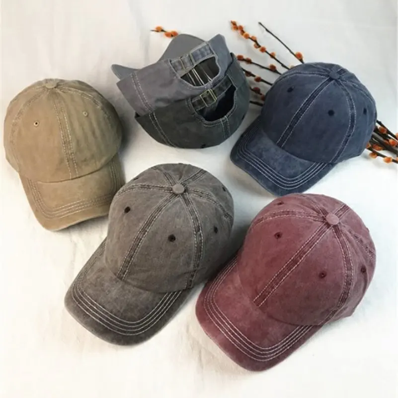 

New Vintage Washed Cotton Baseball Cap Parent Kids Sun Hats For Men Solid Spring Summer Snapback Hat Female Visor Casual Cap