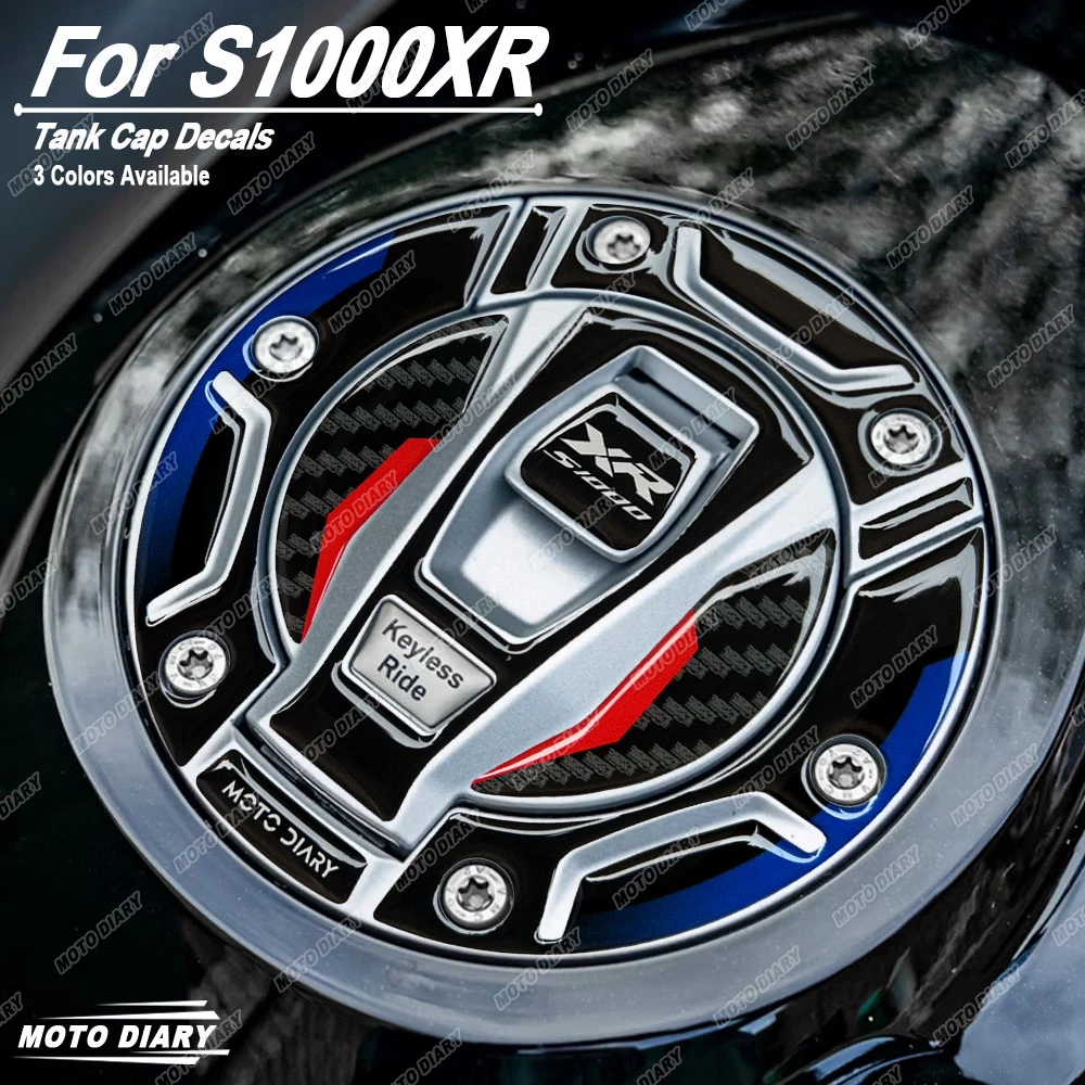 오토바이 연료 탱크 캡 스티커 S1000XR S 1000XR S1000 XR 트리플 블랙 2025 2024 용 3D 수지 가스 탱크 보호 데칼 이미지 2