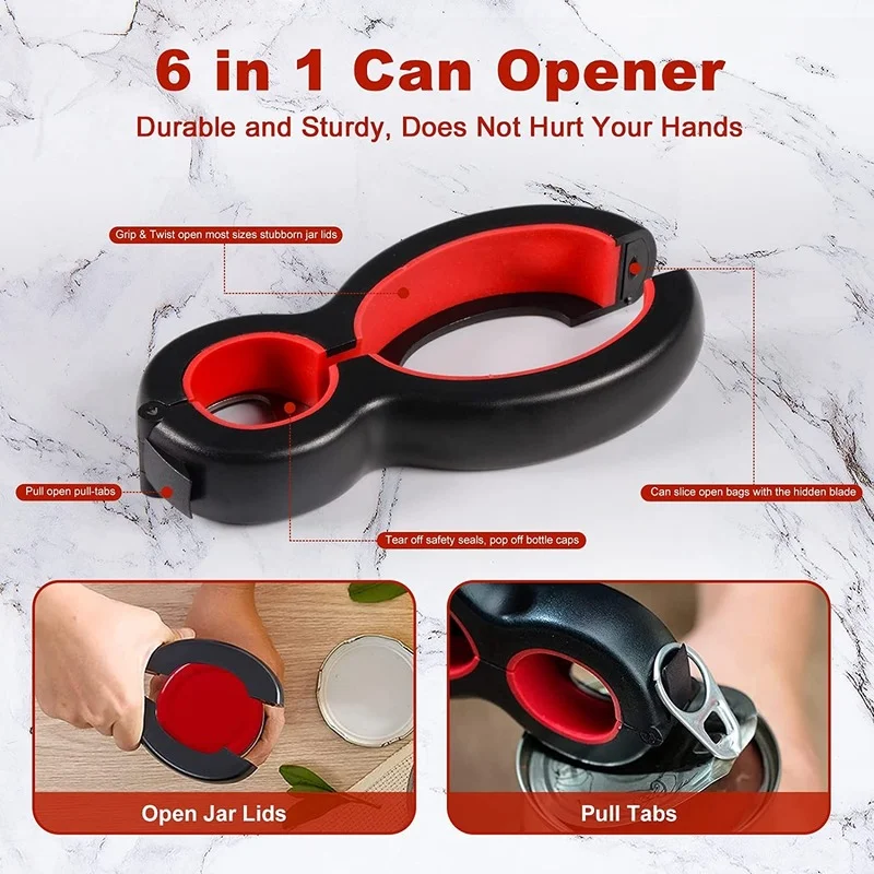 Ar Lid Opener For Seniors Arthritis And Weak Hands 6 In 1 Multi-Functional  Non Slip Jar Opener Gripper Tool - Buy Ar Lid Opener For Seniors Arthritis  And Weak Hands 6 In