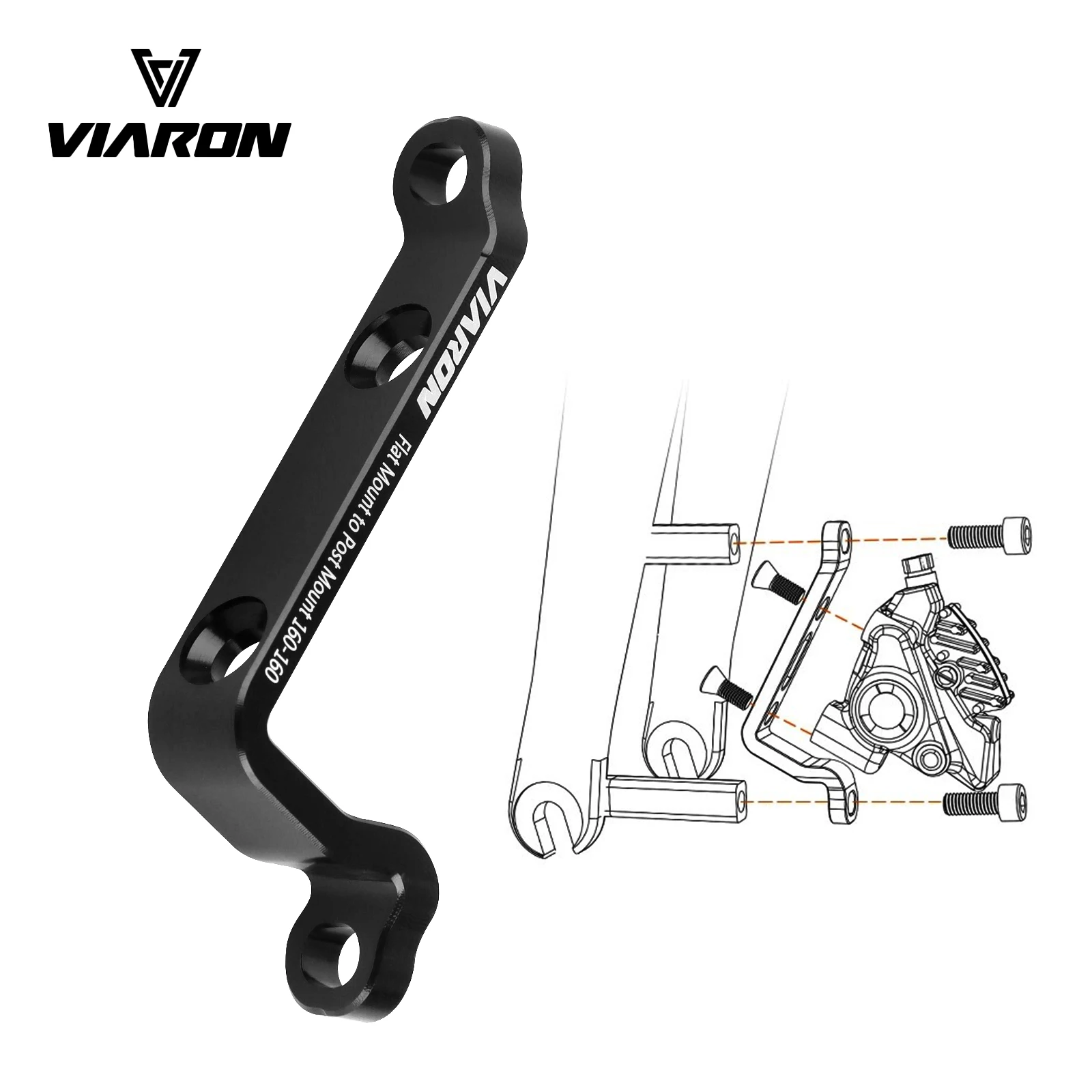 VIARON Bicycle DIsc Brake Adapter for 160/180mm Ultralight Mountain Bike Disc Brake Caliper Converter 74mm Pitch Mtb Parts