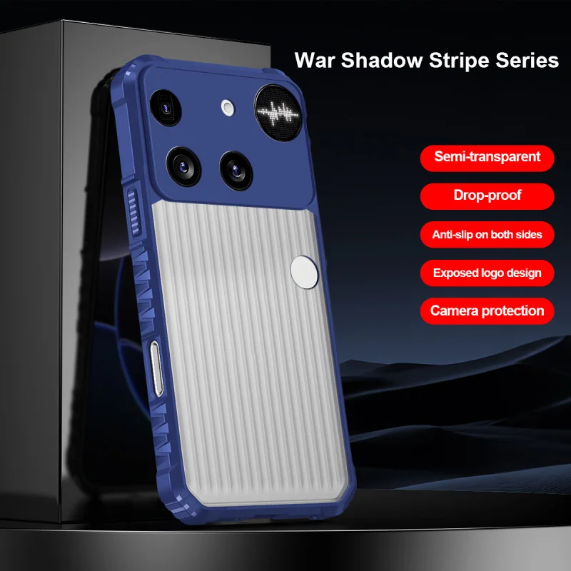 Armor Shockproof Heavy Duty Protective Phone Case with Vertical Stripe Design