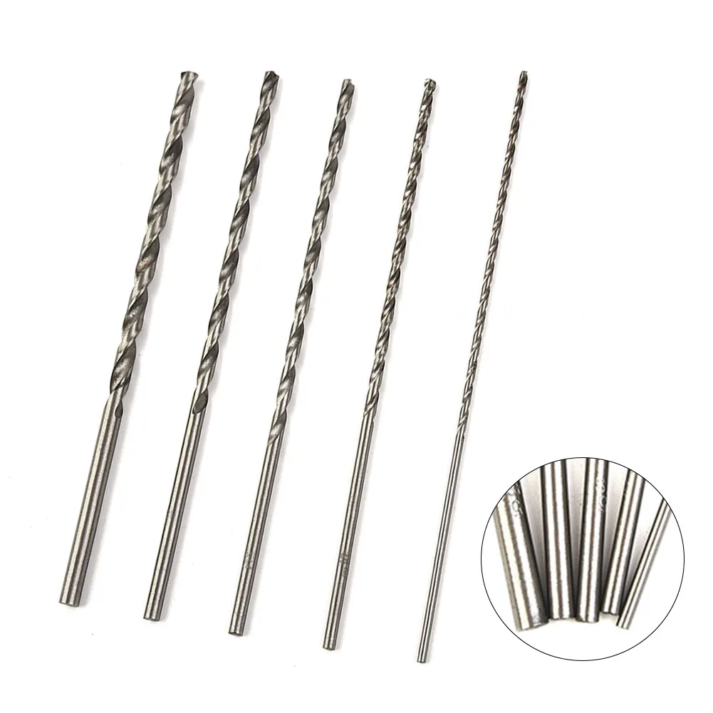 5Pcs Drill Bits HSS 2/3/3.5/4/5mm Bits Head Extra Long Replacement Parts For Electric Drill Drilling Machine Power Tools