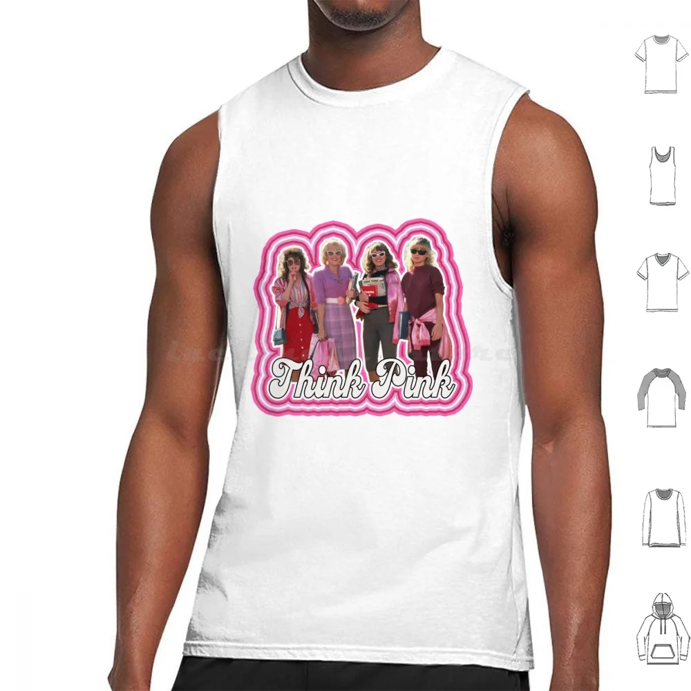 Pink Ladies Grease 2 Multilays Pfeiffer-Think Pink Tank Tops Print Cotton Grease 2 Michella Pfeiffer Lorna Luft