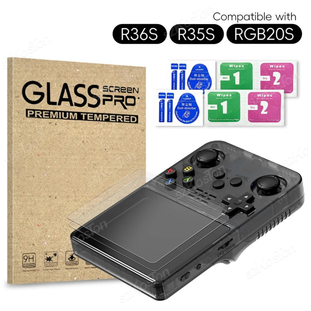 HD Anti-Scratch 9H Tempered Glass Screen Protector for 3.5-Inch Game Consoles